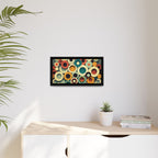 Gathered Circles, Matte Canvas, Framed (Multi-color)