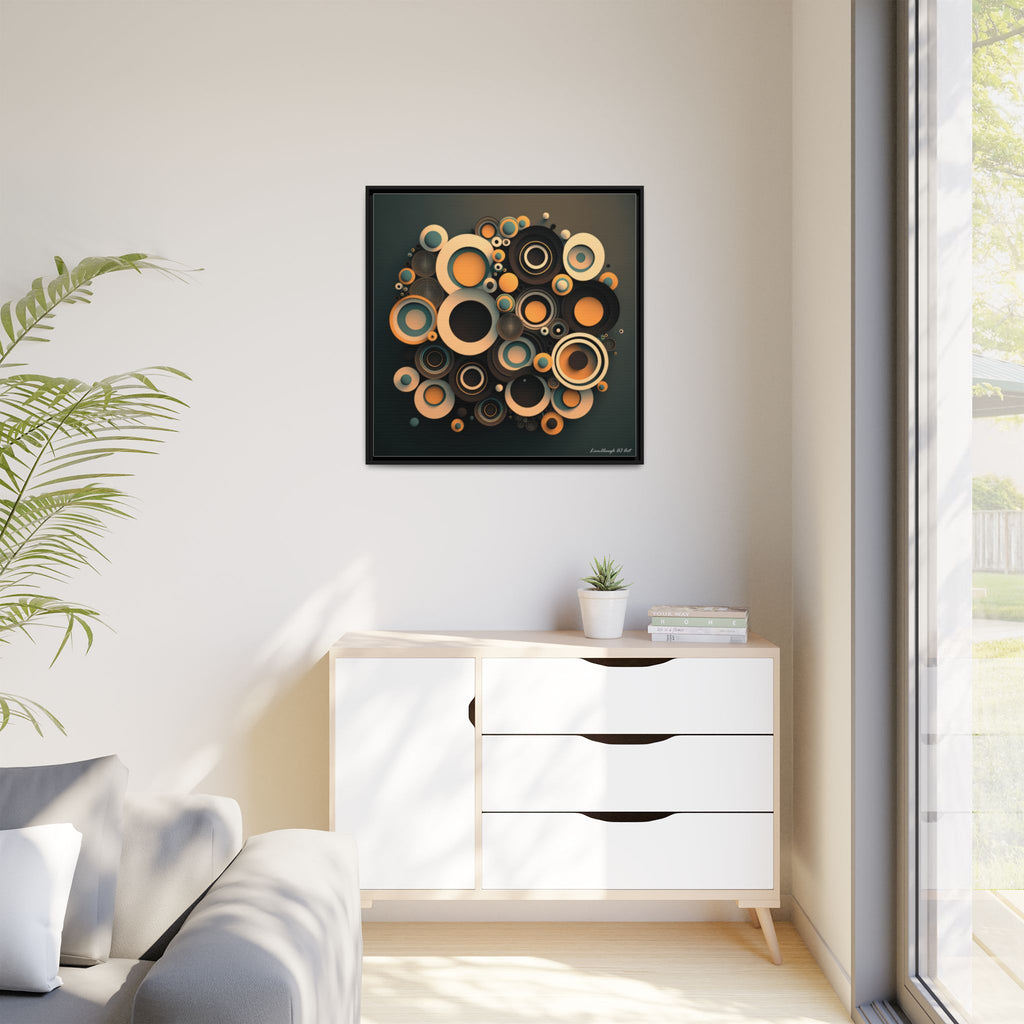 Concentric Harmony, Art Print — Colorful Modern Wall Canvas