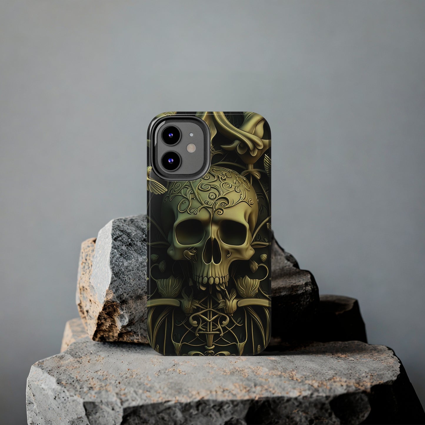 Metallic Chrome Skulls and classic Designed 3 Tough Phone Cases