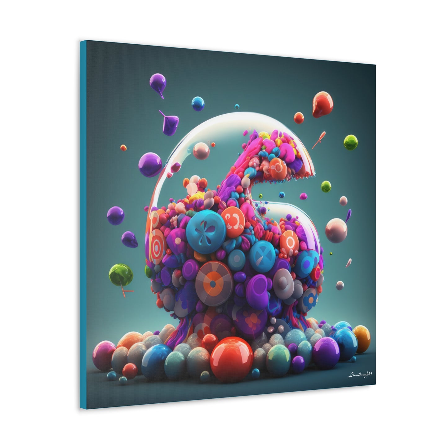Candy Gummy Colorful Candy Like Jar Bliss Canvas Gallery Wraps
