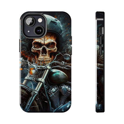 Skull Motorcycle Rider, Ready to Tear Up Road On Beautiful Bike 9 Tough Phone Cases