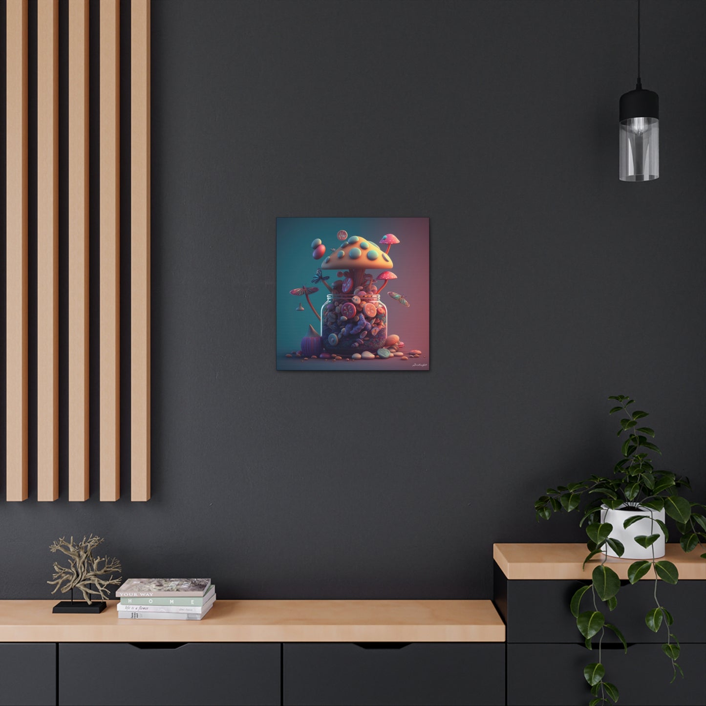 Beautiful Mushroom Luminating Colorful Bliss 10 Canvas Gallery Wraps