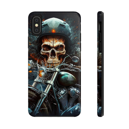 Skull Motorcycle Rider, Ready to Tear Up Road On Beautiful Bike 9 Tough Phone Cases