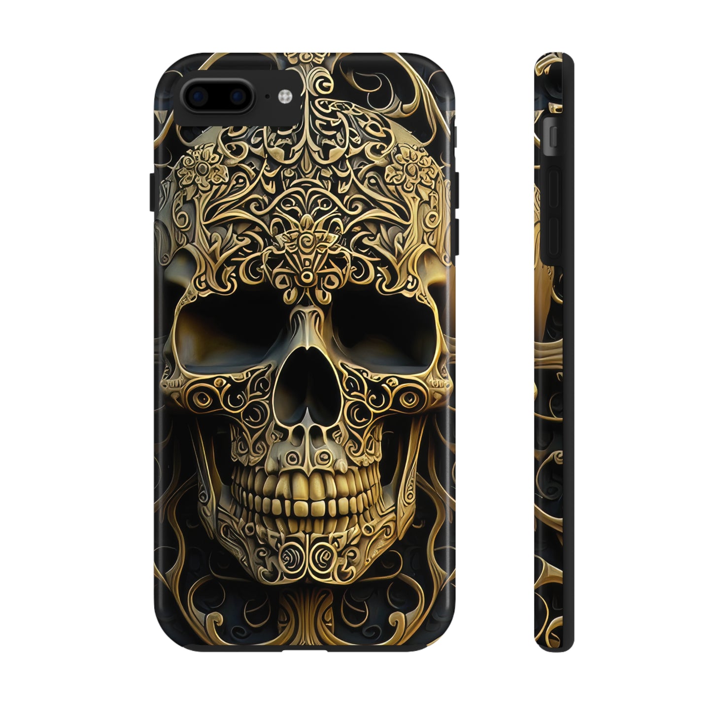 Metallic Chrome Skulls and classic Designed 4 Tough Phone Cases