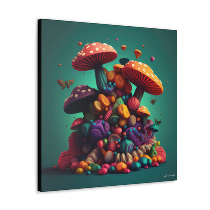 Beautiful Mushroom Luminating Colorful Bliss7 Canvas Gallery Wraps