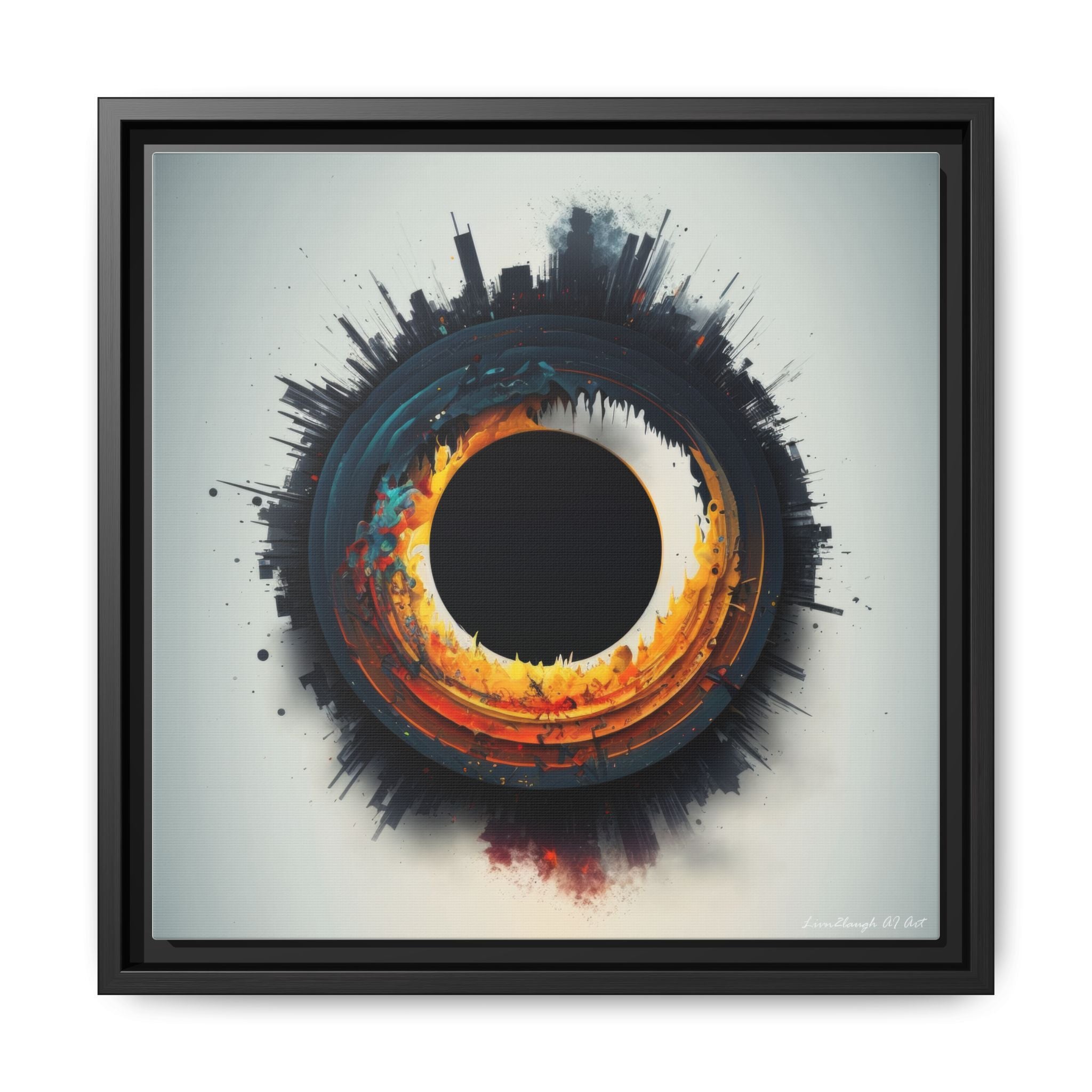 Eclipse of Industry, Art Print — Colorful Modern Wall Canvas