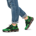 Classic Green Marijuana Leave Men's Mesh Sneakers