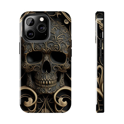 Metallic Chrome Skulls and classic Designed 2 Tough Phone Cases