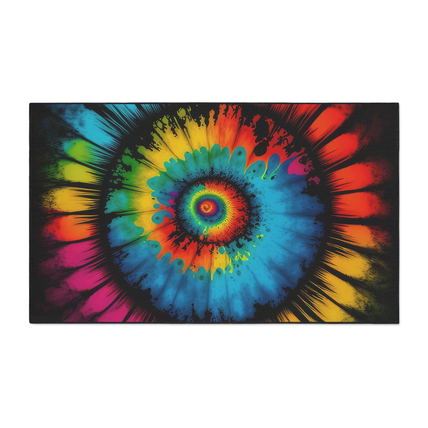 Bold And Beautiful Tie Dye Style Four Heavy Duty Floor Mat