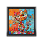 "Whimsical Mosaic Cat", Jewelry- Stash- Collection Box