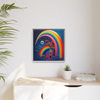 Home Beneath the Rainbow, Art Print — Colorful Modern Wall Canvas