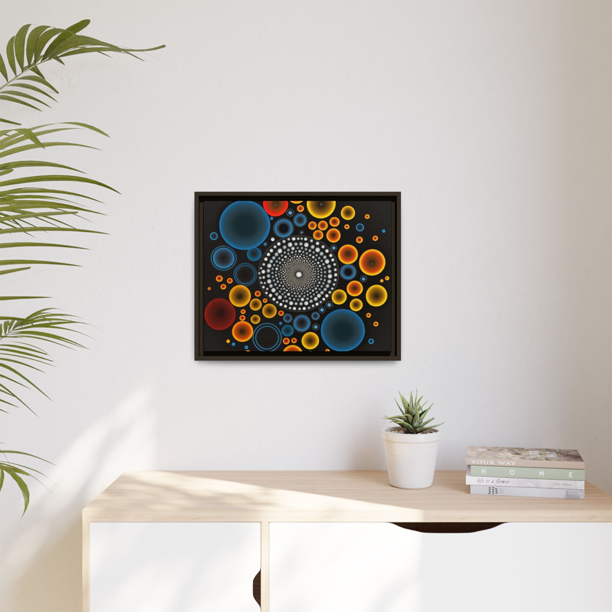 Harmonic Orbits, Matte Canvas, Framed (Multi-color)