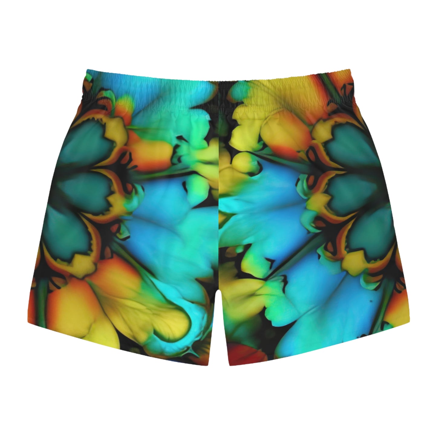 Bold And Beautiful Tie Dye B 3 Blue Yellow Swim Trunks (AOP)