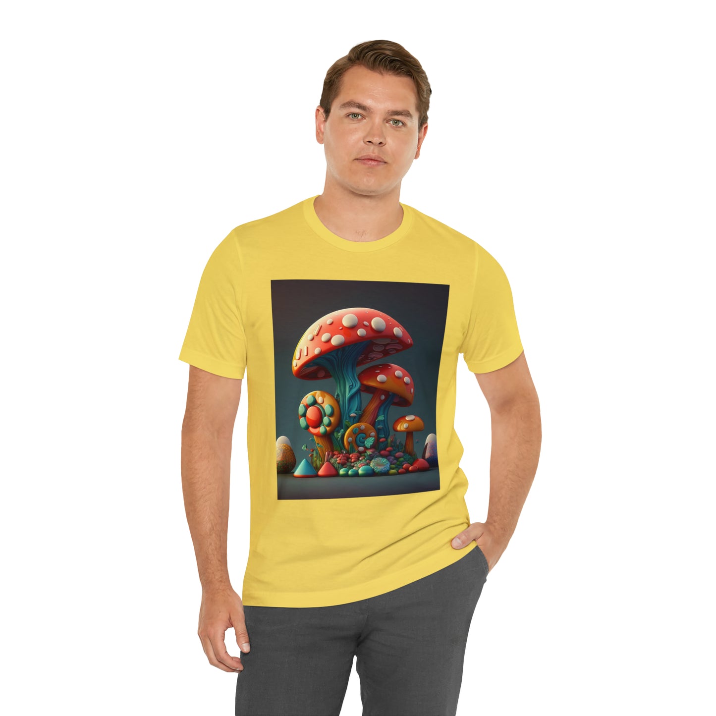 Hippie Mushroom Color Candy Style Design Style 6 Unisex Jersey Short Sleeve Tee