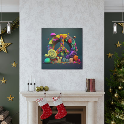 Fantastic Gummie Hippie Peace Sign Canvas Gallery Wraps