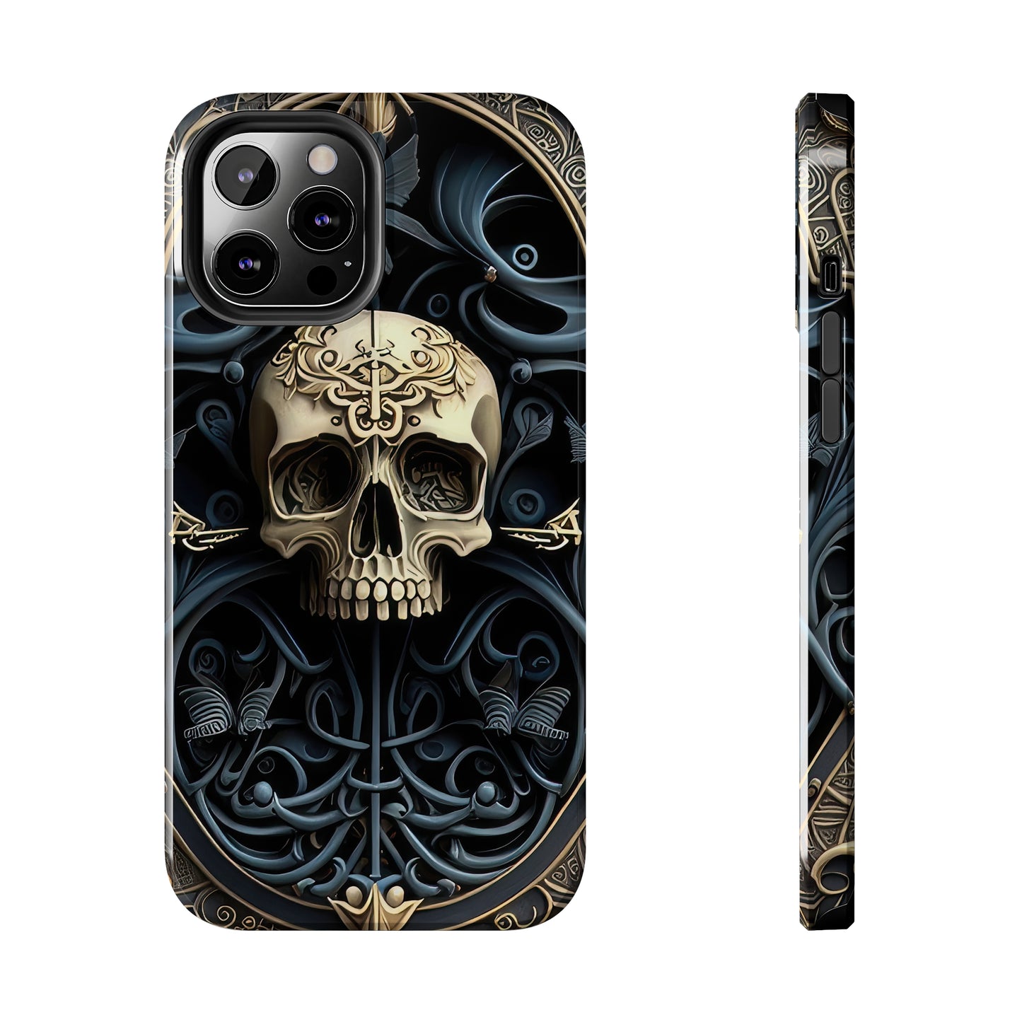 Metallic Chrome Skulls and classic Designed 6 Tough Phone Cases