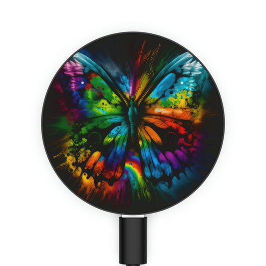 Bold And Beautiful Tie Dye Butterflies And Cross Style 13 Magnetic Induction Charger
