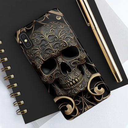 Metallic Chrome Skulls and classic Designed 2 Tough Phone Cases