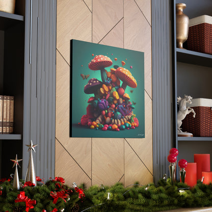 Beautiful Mushroom Luminating Colorful Bliss7 Canvas Gallery Wraps