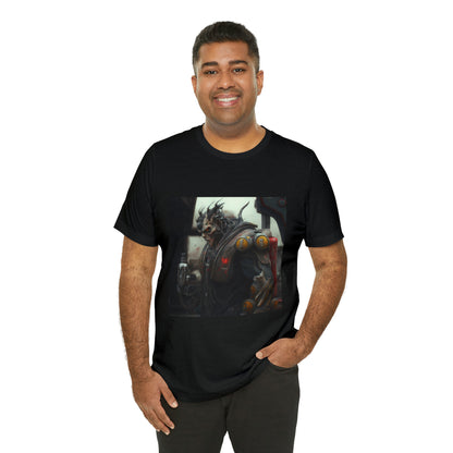 Gasoline Warrior, Large Beefy Warrior Ready For Battle Unisex Jersey Short Sleeve Tee