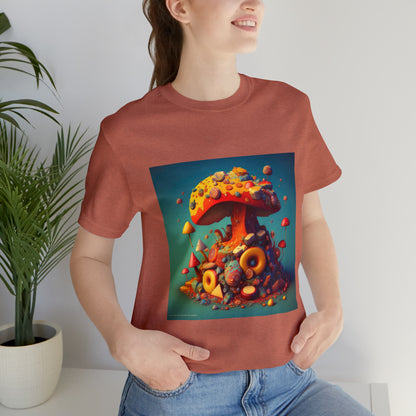 Hippie Mushroom Color Candy Style Design Style 2 Unisex Jersey Short Sleeve Tee