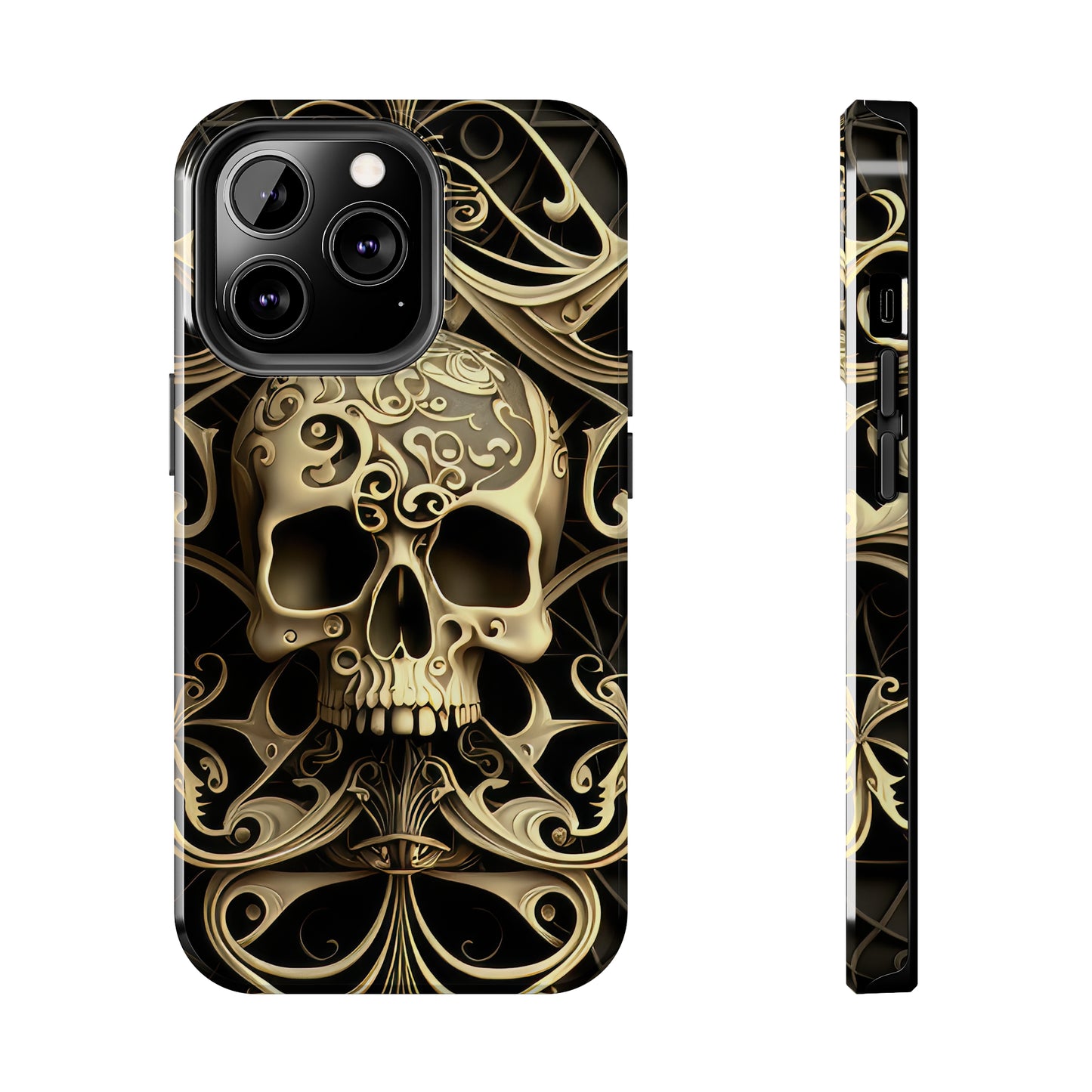 Metallic Chrome Skulls and classic Designed 7 Tough Phone Cases