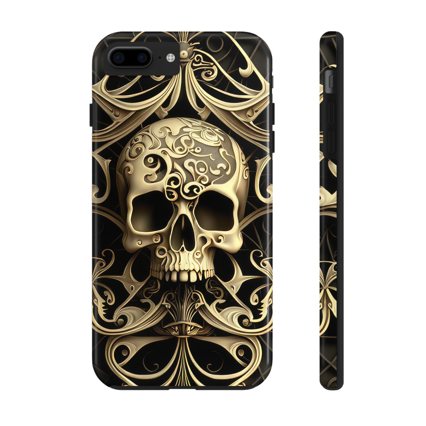 Metallic Chrome Skulls and classic Designed 7 Tough Phone Cases