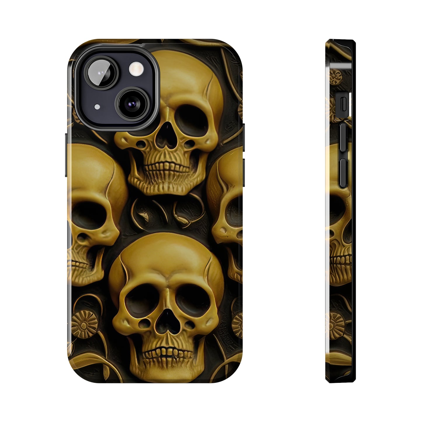 Metallic Chrome Skulls and classic Designed 18 Tough Phone Cases