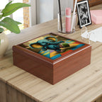 Kicking Elephant With Styling Shoes and Colorful Checkered Background Jewelry Box Jewelry Box