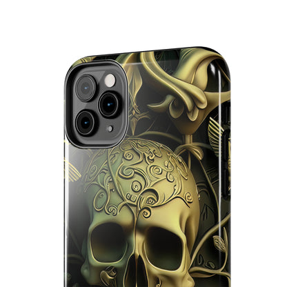 Metallic Chrome Skulls and classic Designed 3 Tough Phone Cases