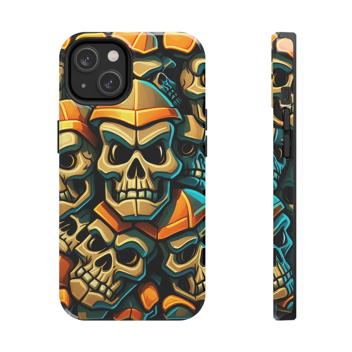 Metallic Chrome Skulls and classic Designed 16 Tough Phone Cases