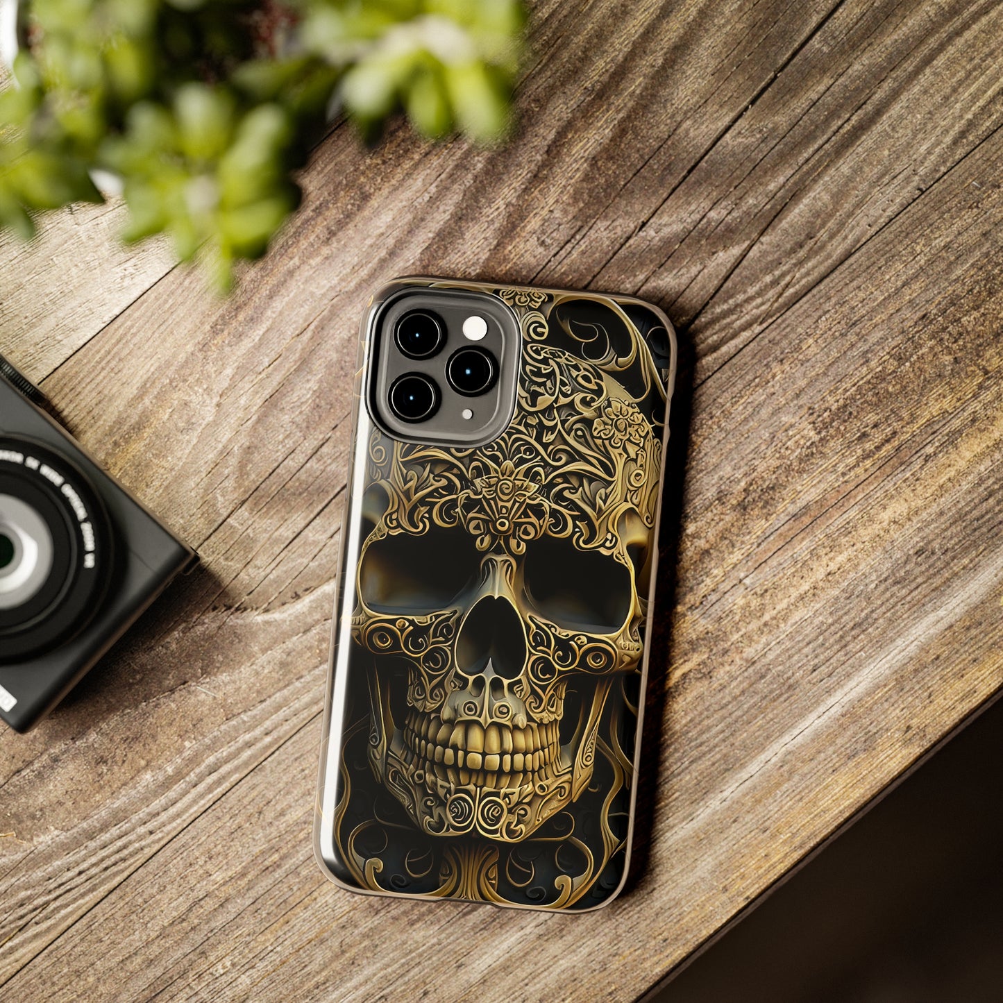 Metallic Chrome Skulls and classic Designed 4 Tough Phone Cases