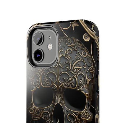 Metallic Chrome Skulls and classic Designed 2 Tough Phone Cases