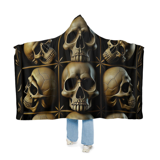 Chrome Silver Skulls 2 Snuggle Blanket