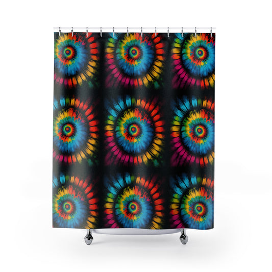 Bold And Beautiful Tie Dye Style Four Shower Curtains