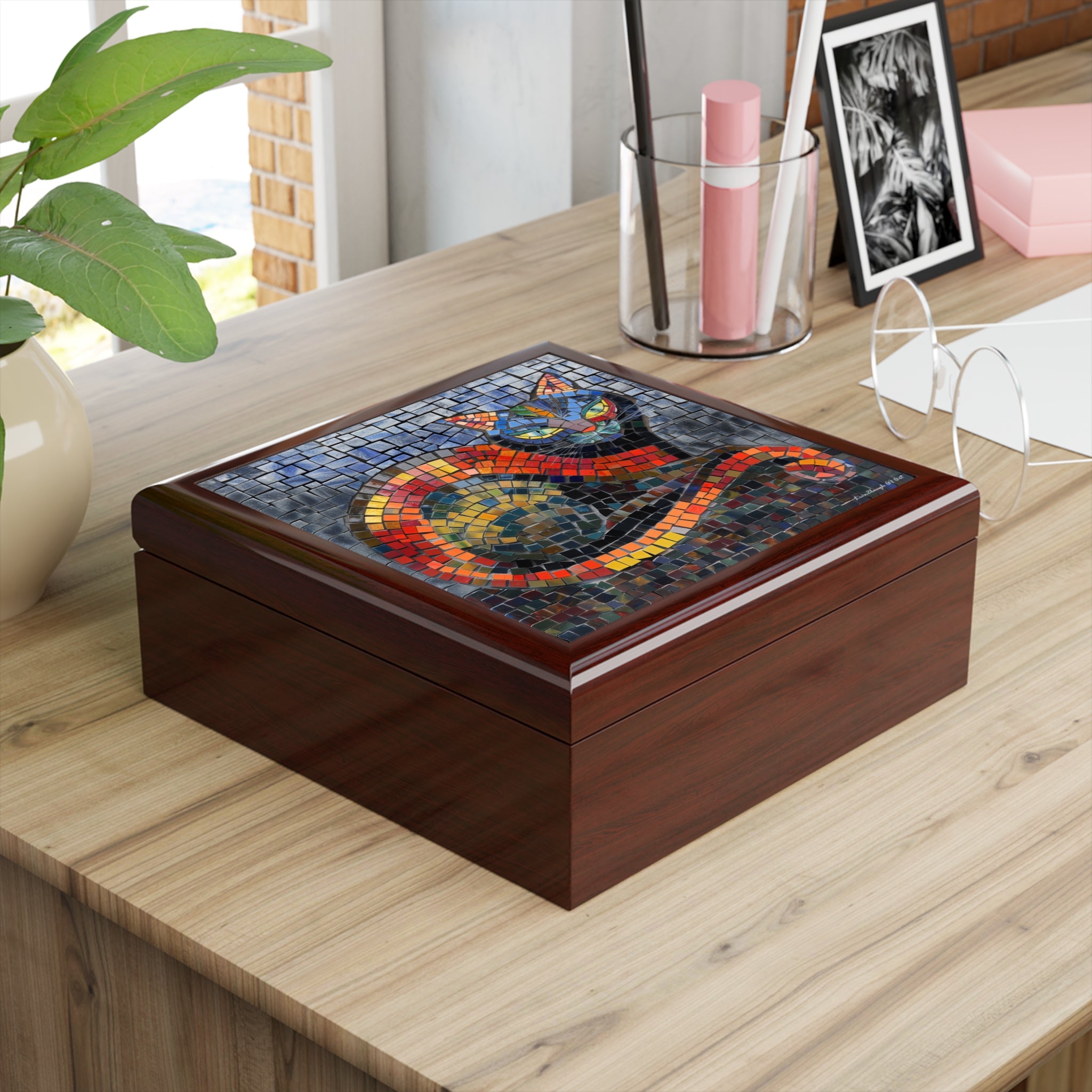 Mystic Shadows: The Enigmatic Cat, Jewelry- Stash- Collection Box