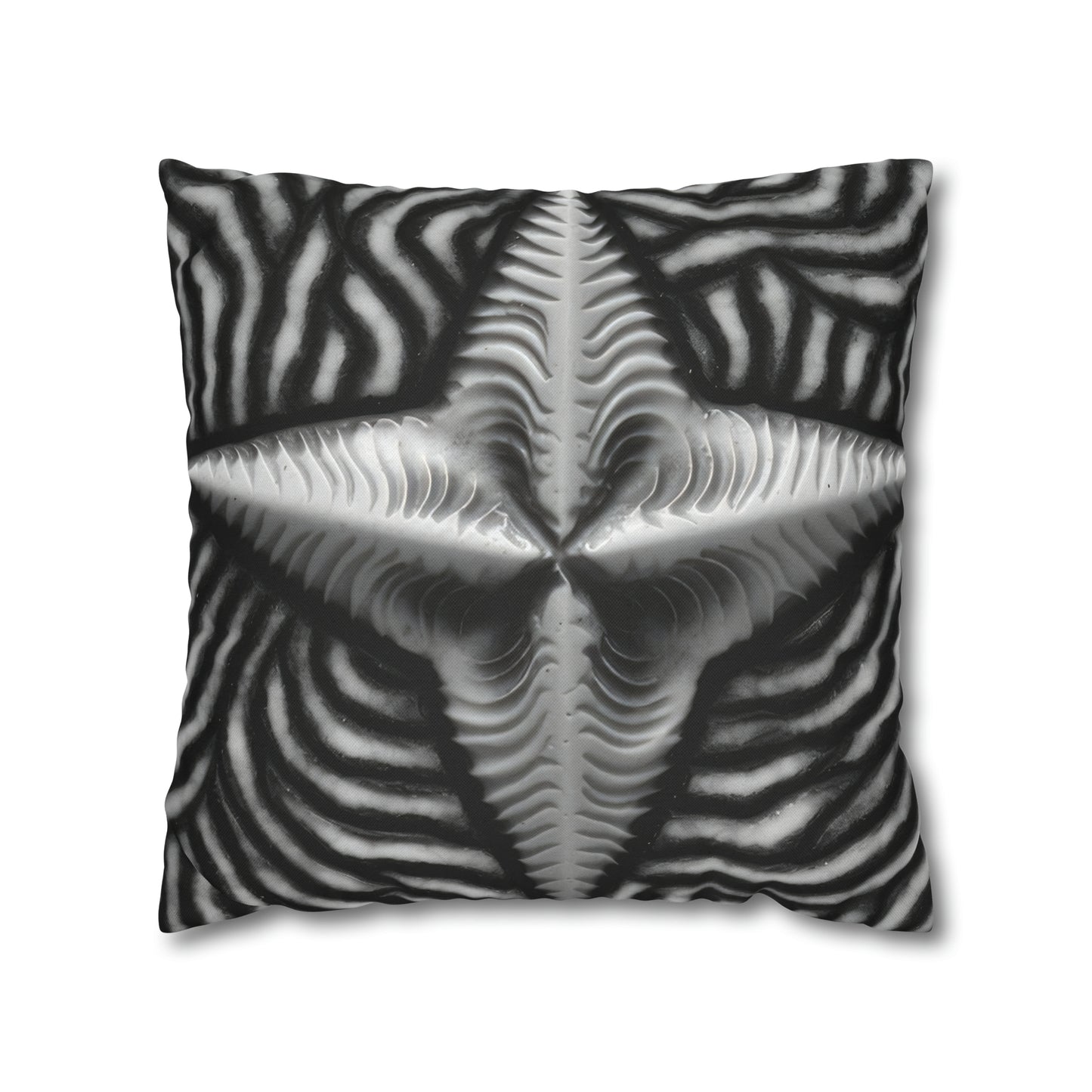 Beautiful Stars Abstract Star Style Black And White Spun Polyester Square Pillow Case