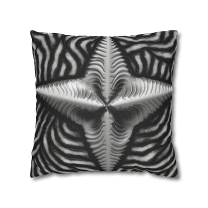 Beautiful Stars Abstract Star Style Black And White Spun Polyester Square Pillow Case