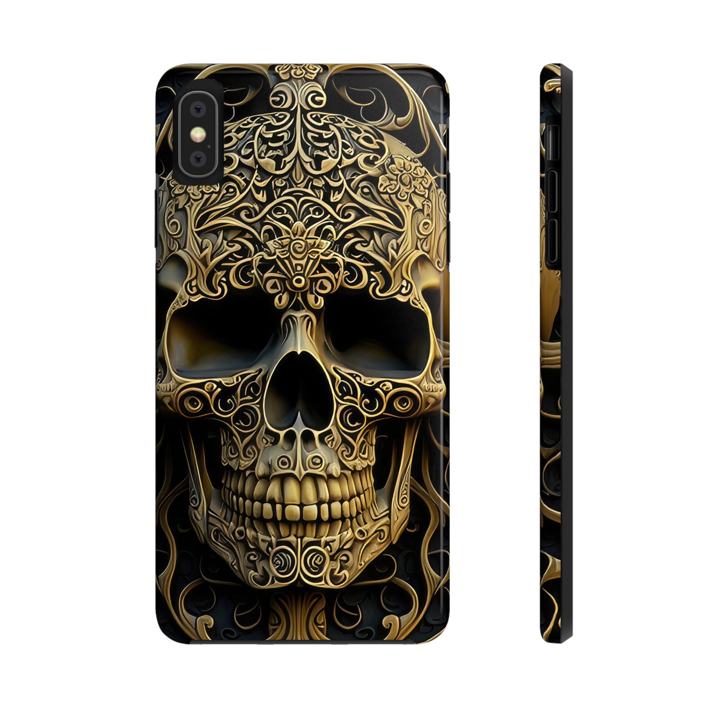 Metallic Chrome Skulls and classic Designed 4 Tough Phone Cases