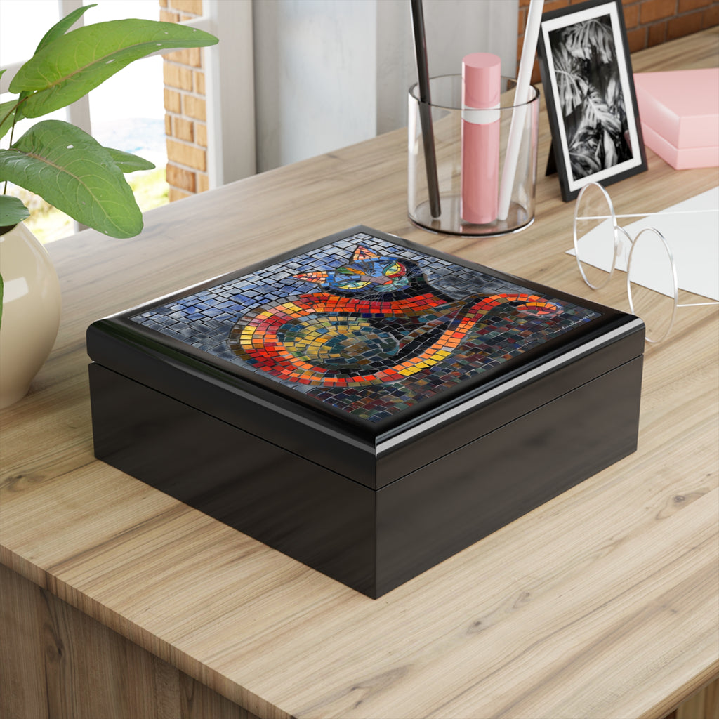 Mystic Shadows: The Enigmatic Cat, Jewelry- Stash- Collection Box