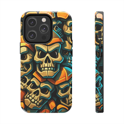 Metallic Chrome Skulls and classic Designed 16 Tough Phone Cases