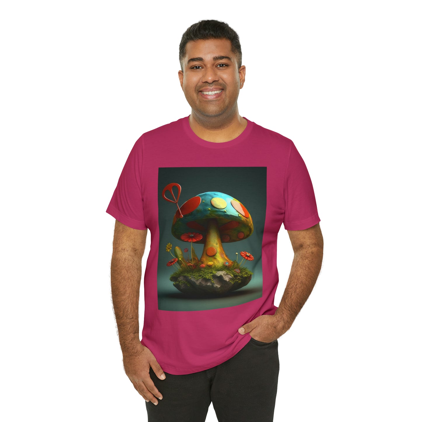 Hippie Mushroom Color Candy Style Design Style 4 Unisex Jersey Short Sleeve Tee