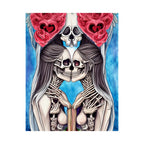 Love Shows No Time Boundaries Skulls, Image By Loewenkind Creations Premium Matte Vertical Posters