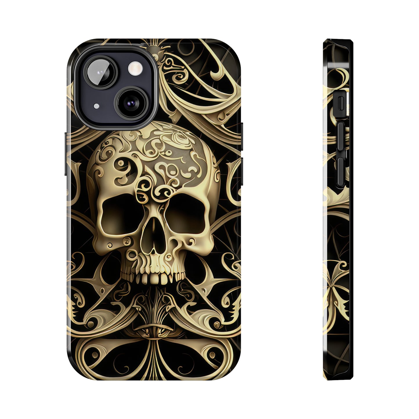 Metallic Chrome Skulls and classic Designed 7 Tough Phone Cases