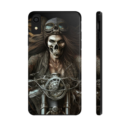 Skull Motorcycle Rider, Ready to Tear Up Road On Beautiful Bike 10 Tough Phone Cases