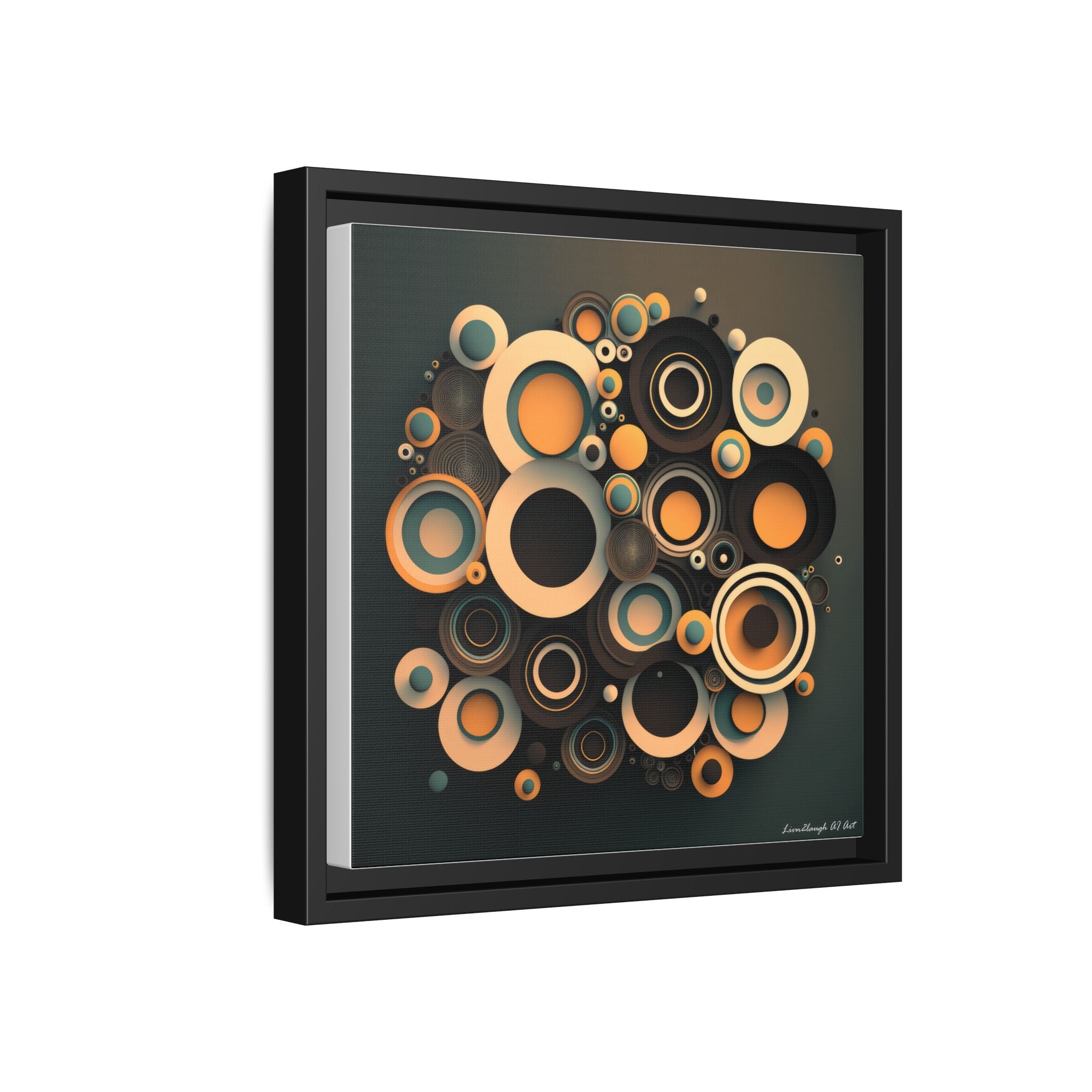 Concentric Harmony, Art Print — Colorful Modern Wall Canvas