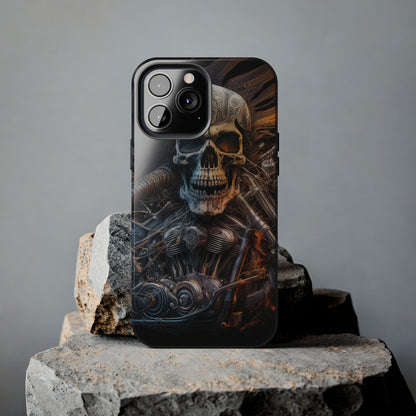 Skull Motorcycle Rider, Ready to Tear Up Road On Beautiful Bike 8 Tough Phone Cases