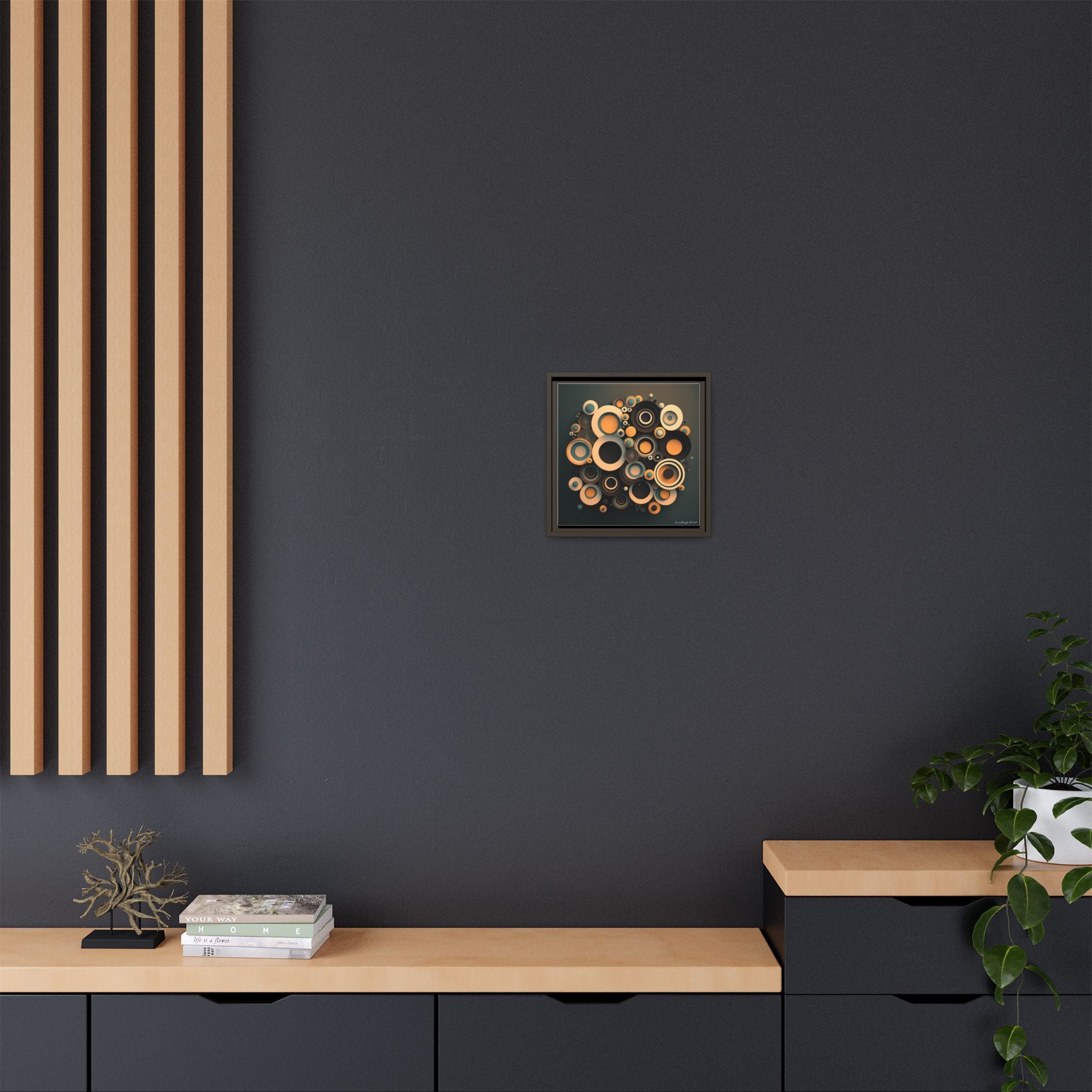 Concentric Harmony, Art Print — Colorful Modern Wall Canvas