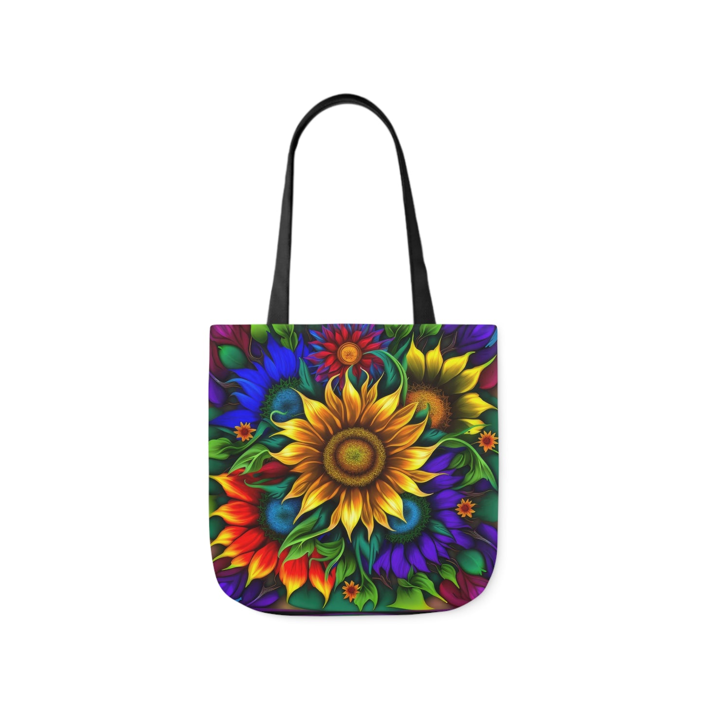 Bold And Beautiful Flowers Style Four Polyester Canvas Tote Bag (AOP)