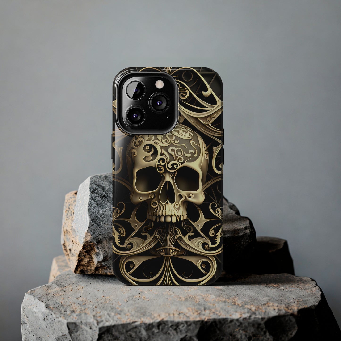 Metallic Chrome Skulls and classic Designed 7 Tough Phone Cases